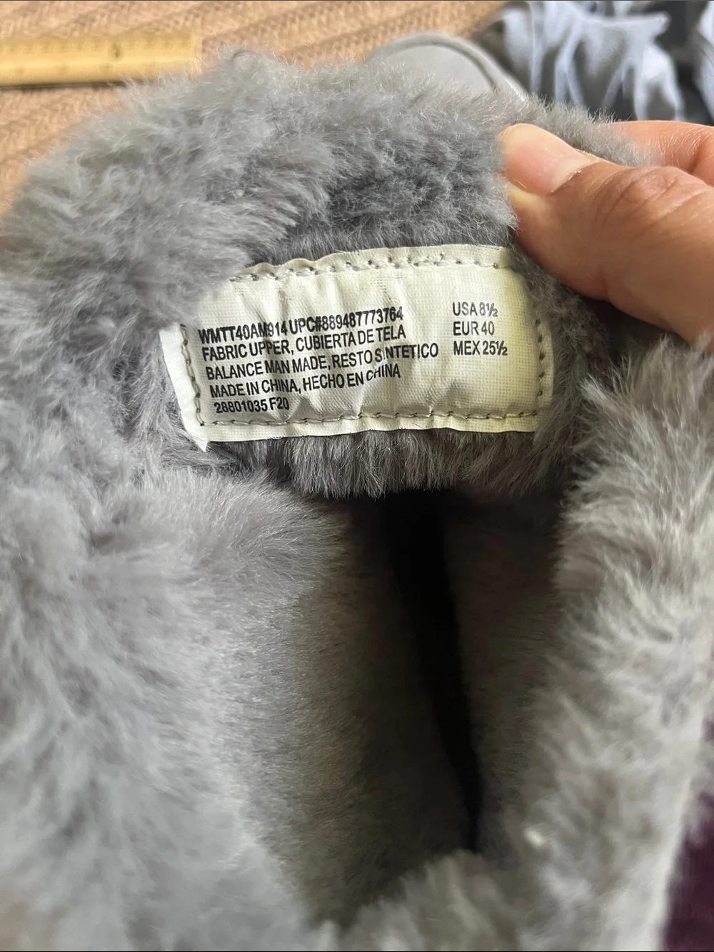 Time and Tru Gray Faux-Fur Lace-Up Winter Boots